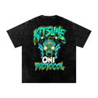Oversized T-Shirt Snow Washed | Kitsune