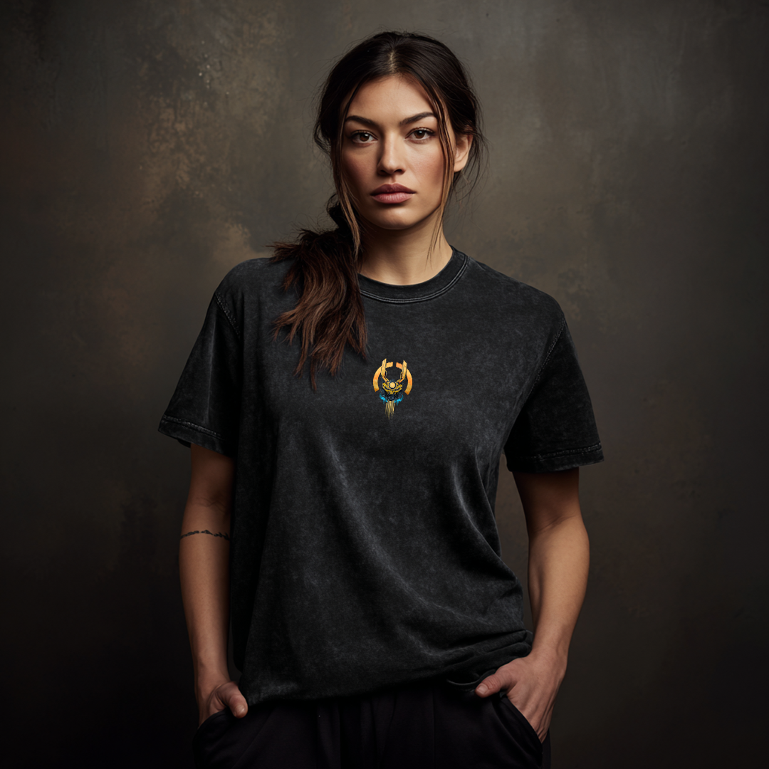 Golden Hannya | Oversized T-Shirt Snow Washed