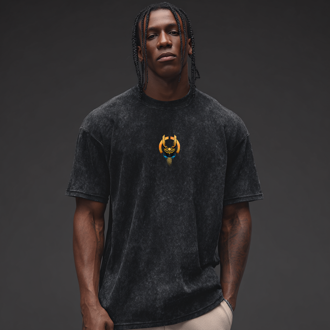 Golden Hannya | Oversized T-Shirt Snow Washed