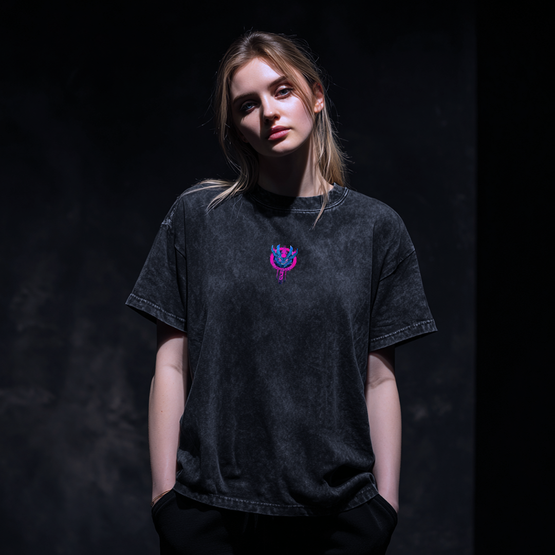 Rakuetsu | Oversized T-Shirt Snow Washed