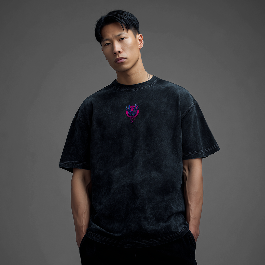 Rakuetsu | Oversized T-Shirt Snow Washed